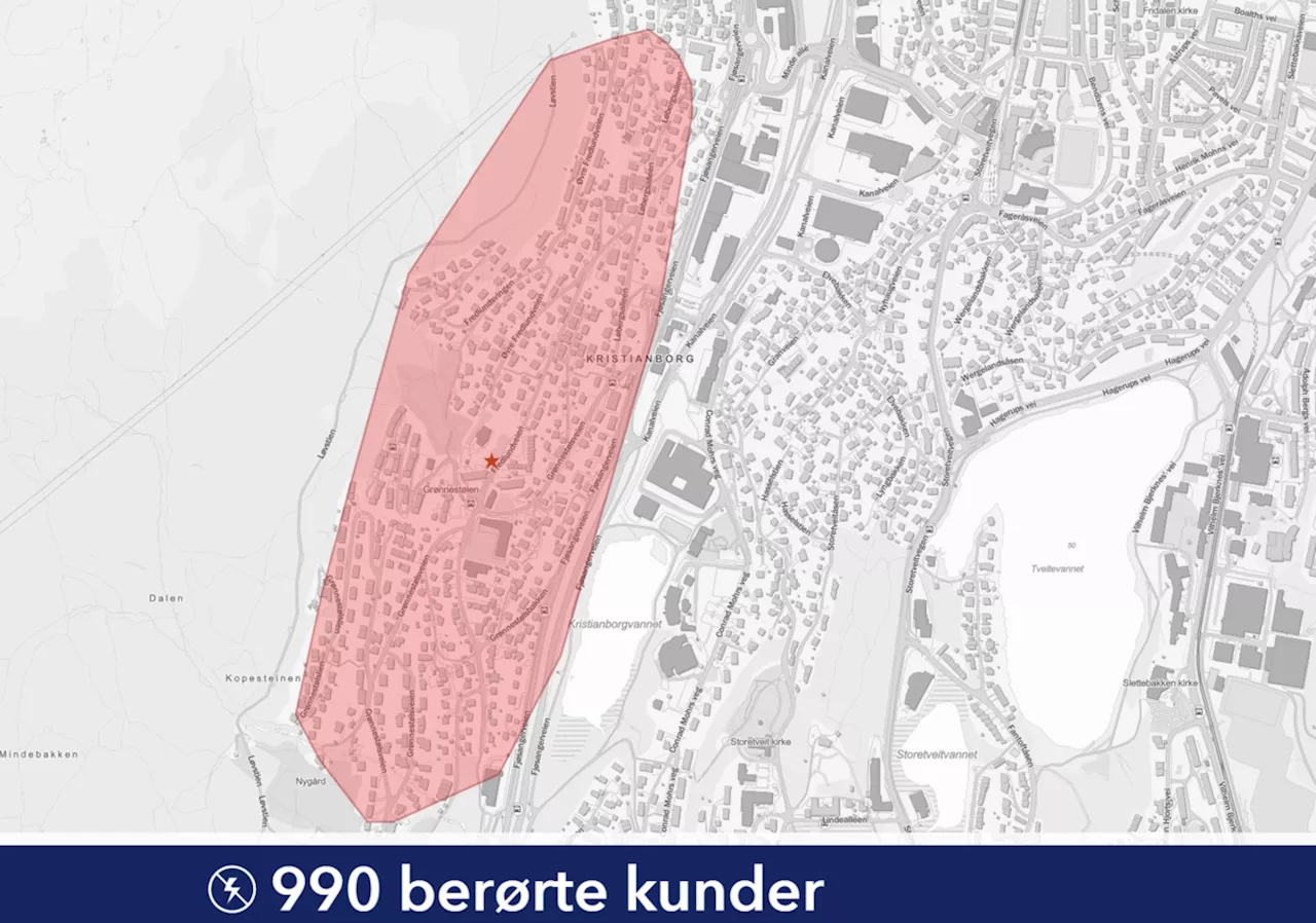 1000 kunder uten strøm etter røykutvikling