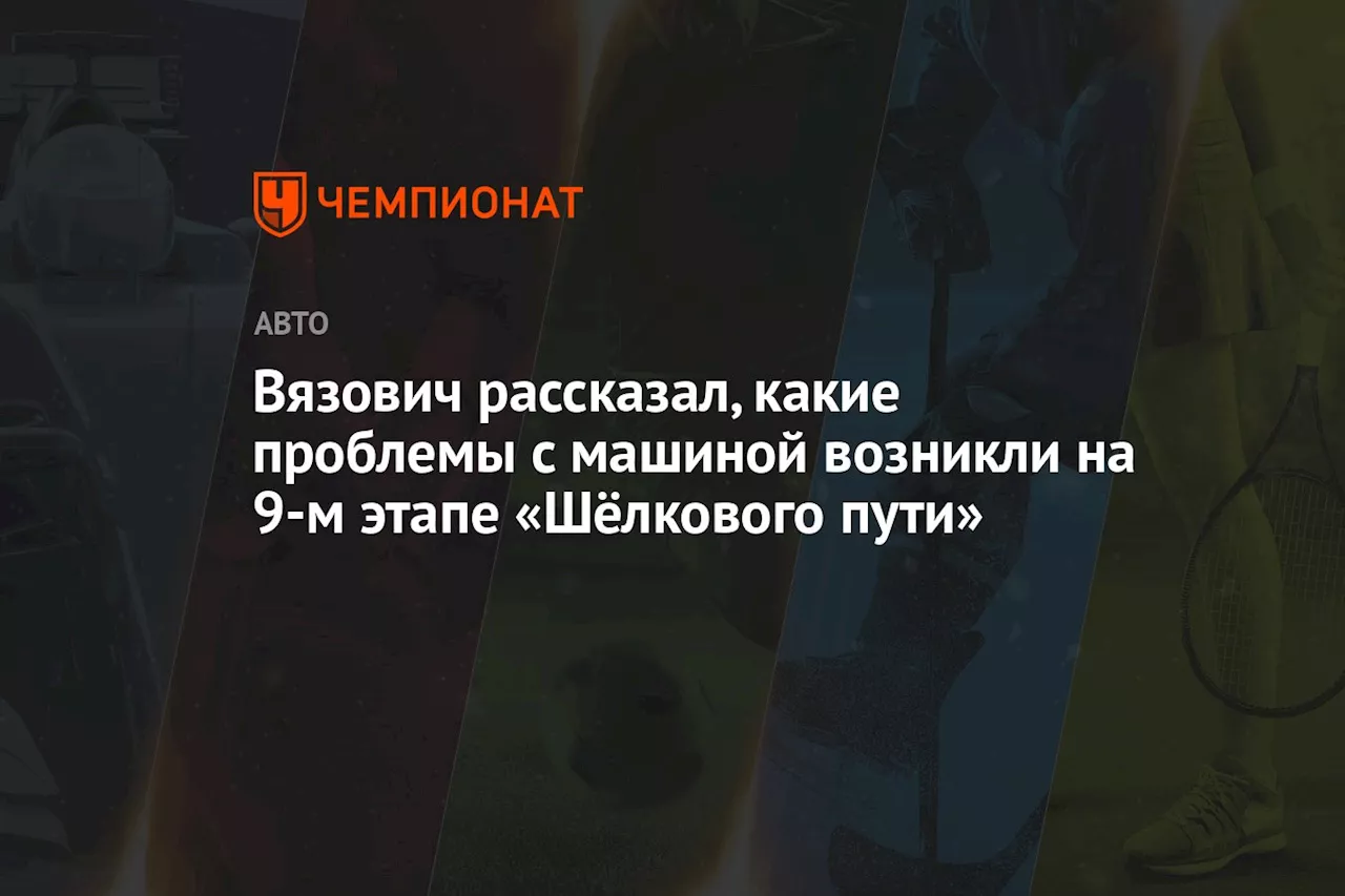 Вязович рассказал, какие проблемы с машиной возникли на 9-м этапе «Шёлкового пути»