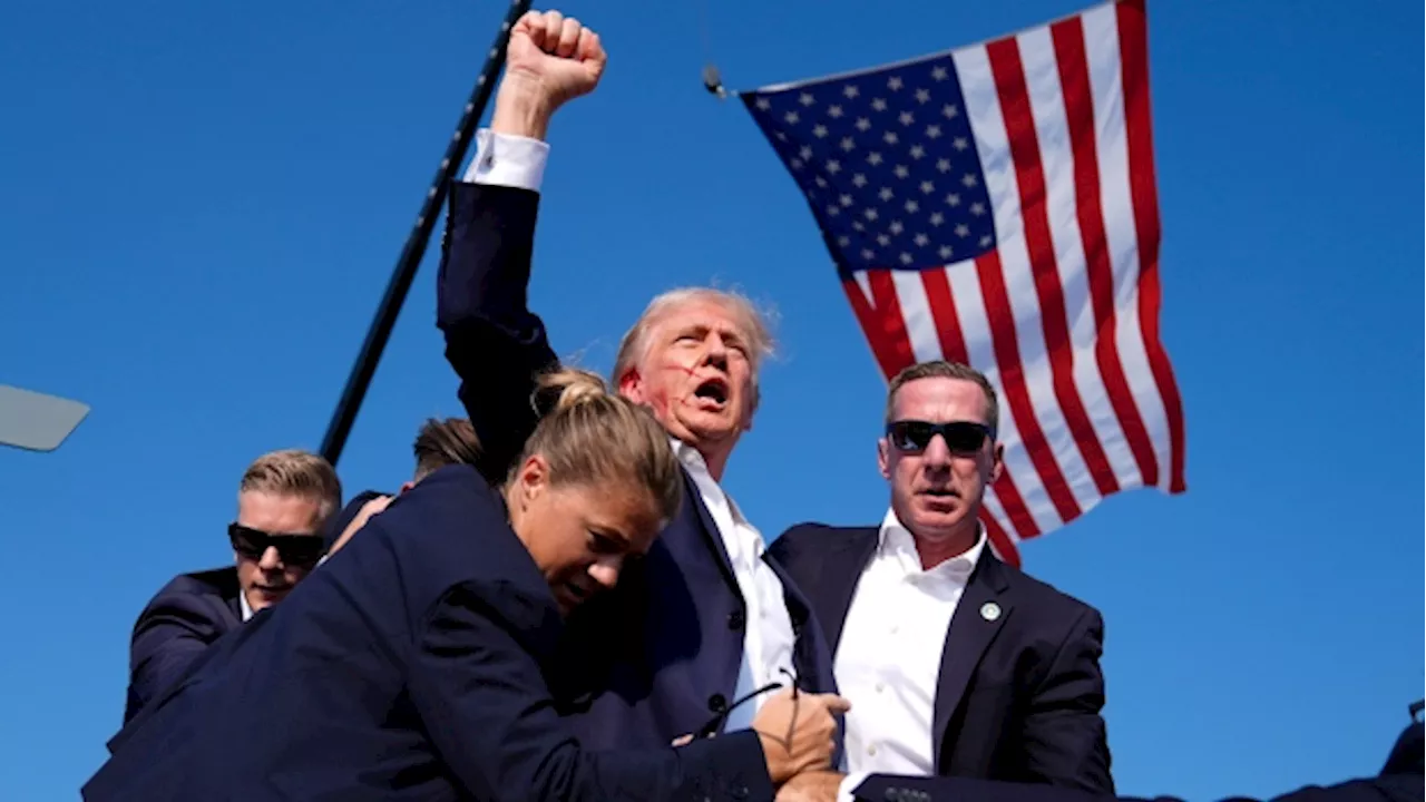 Donald Trump whisked off stage after apparent gunshots at Pennsylvania rally