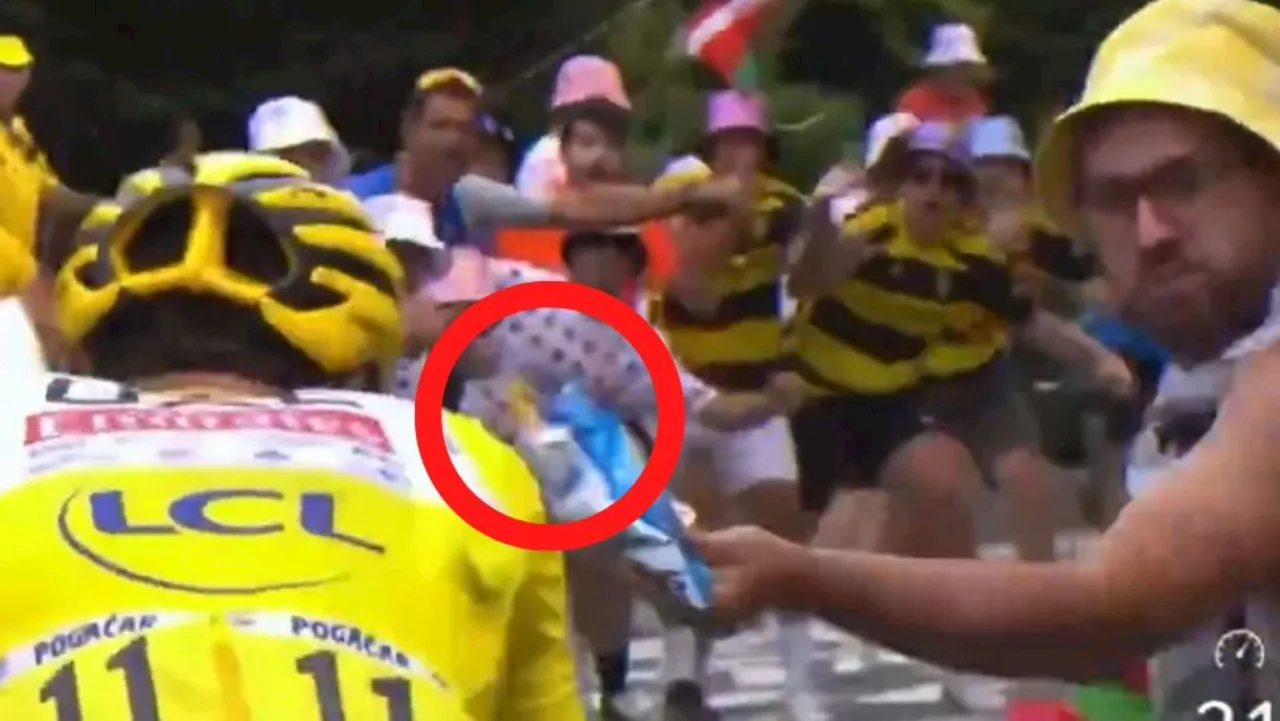 ‘This is disrespectful’: Tour de France spectator throws chips at race leader