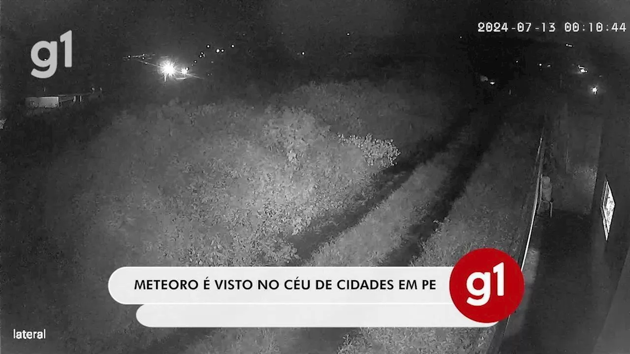 Queda de meteoro ilumina o céu de cidades do Agreste de Pernambuco; VÍDEO