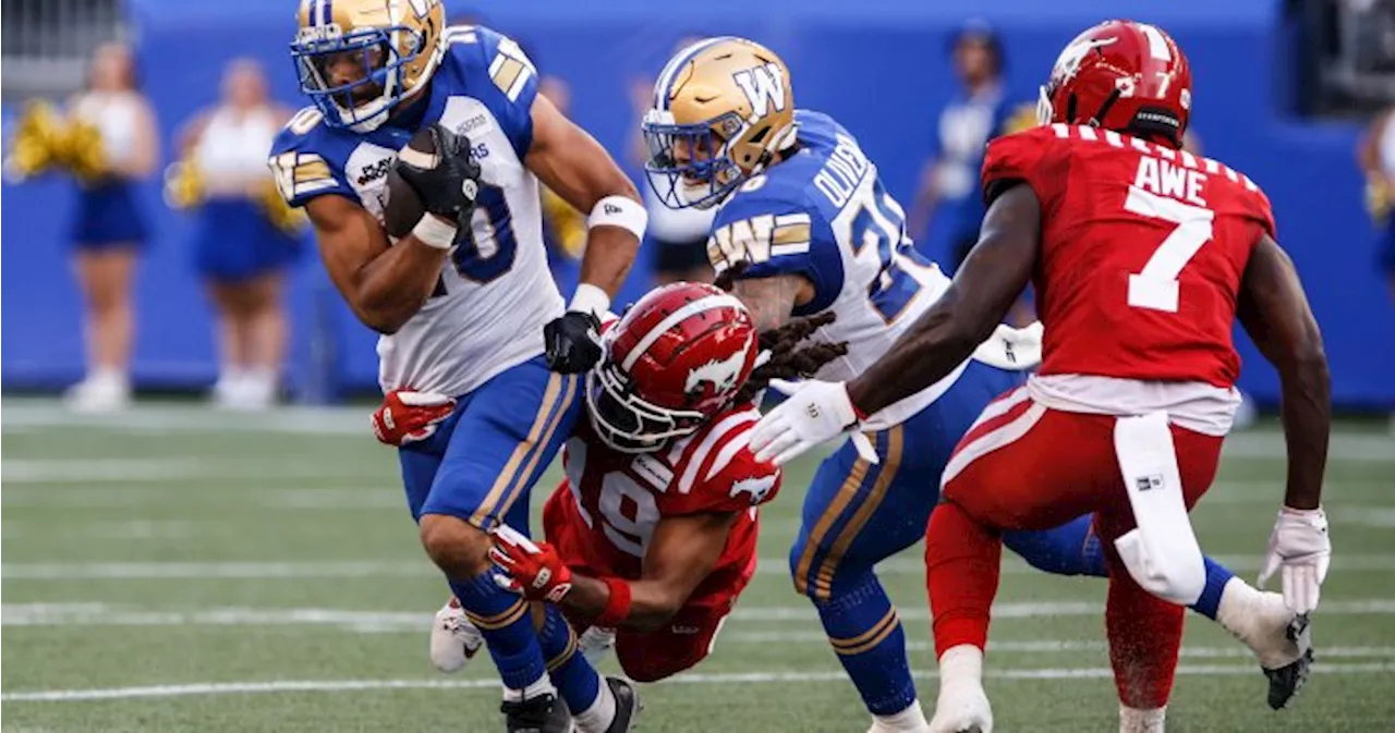 Winnipeg Blue Bombers: Winnipeg Blue Bombers outlast Stampeders for 2nd ...