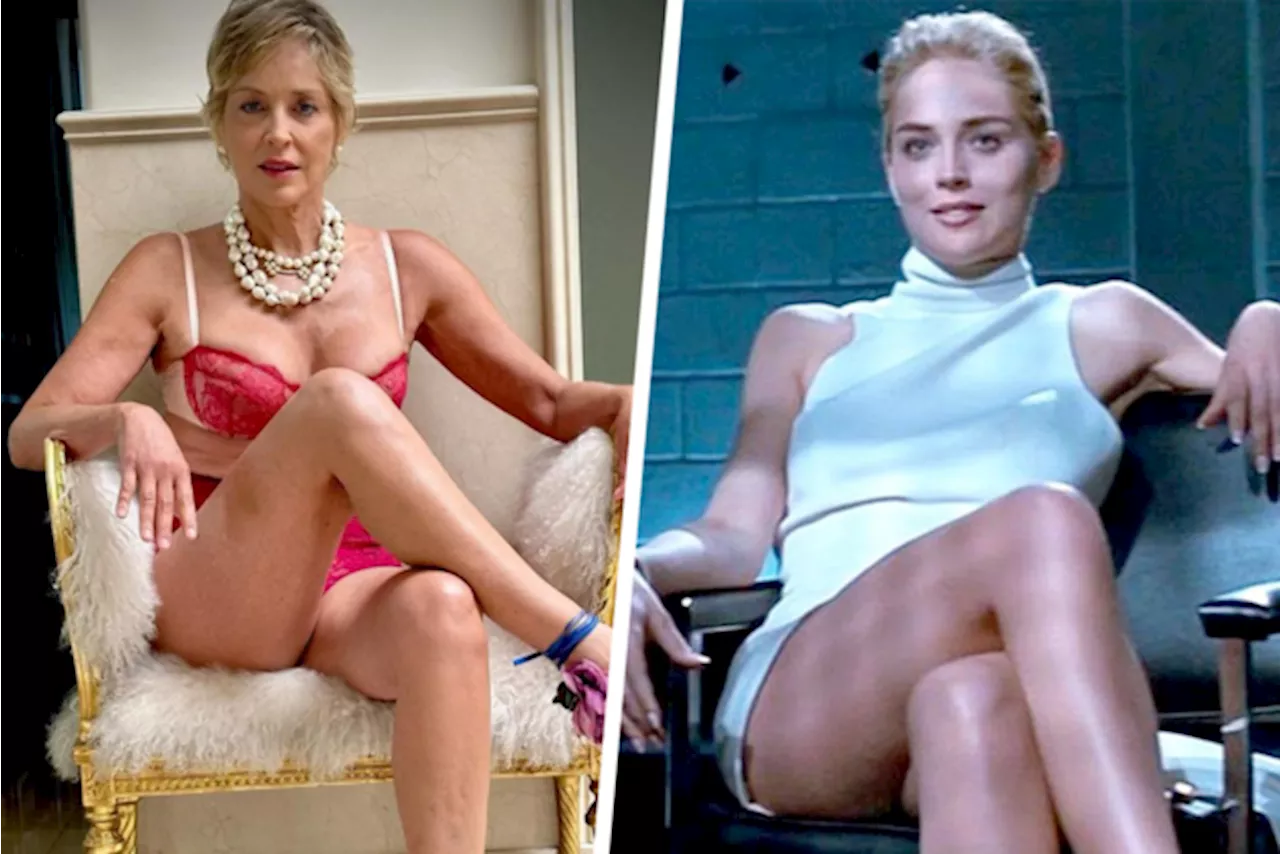 Sharon Stone (66) doet iconische pose uit ‘Basic instinct’ na 32 jaar nog eens over