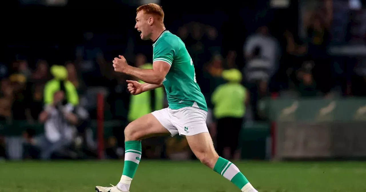 Late Ciaran Frawley drop goal sees Ireland record famous win over South Africa