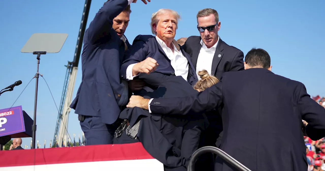 Donald Trump rushed off stage after shots ring out at Pennsylvania rally