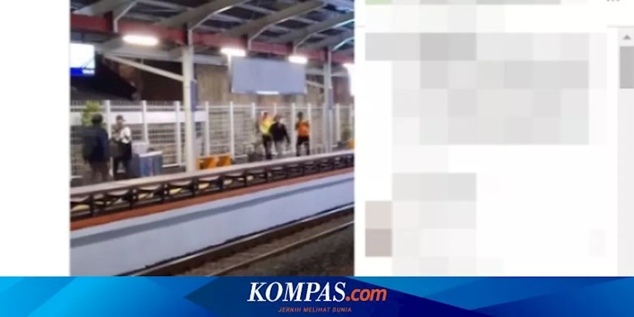 Viral, Video Kejar-kejaran Petugas Keamanan dengan Pria di Lintasan Stasiun Tebet, Ini Penjelasan KCI