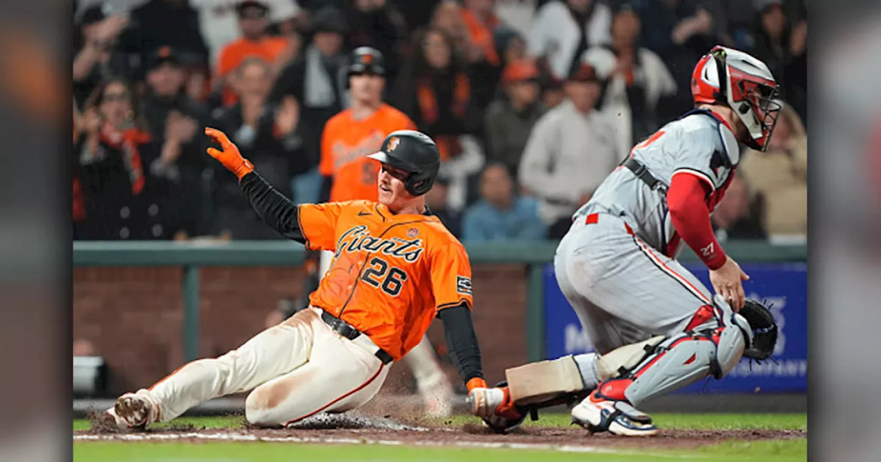 Harrison pitches five strong innings in Giants' 7-1 win over Twins