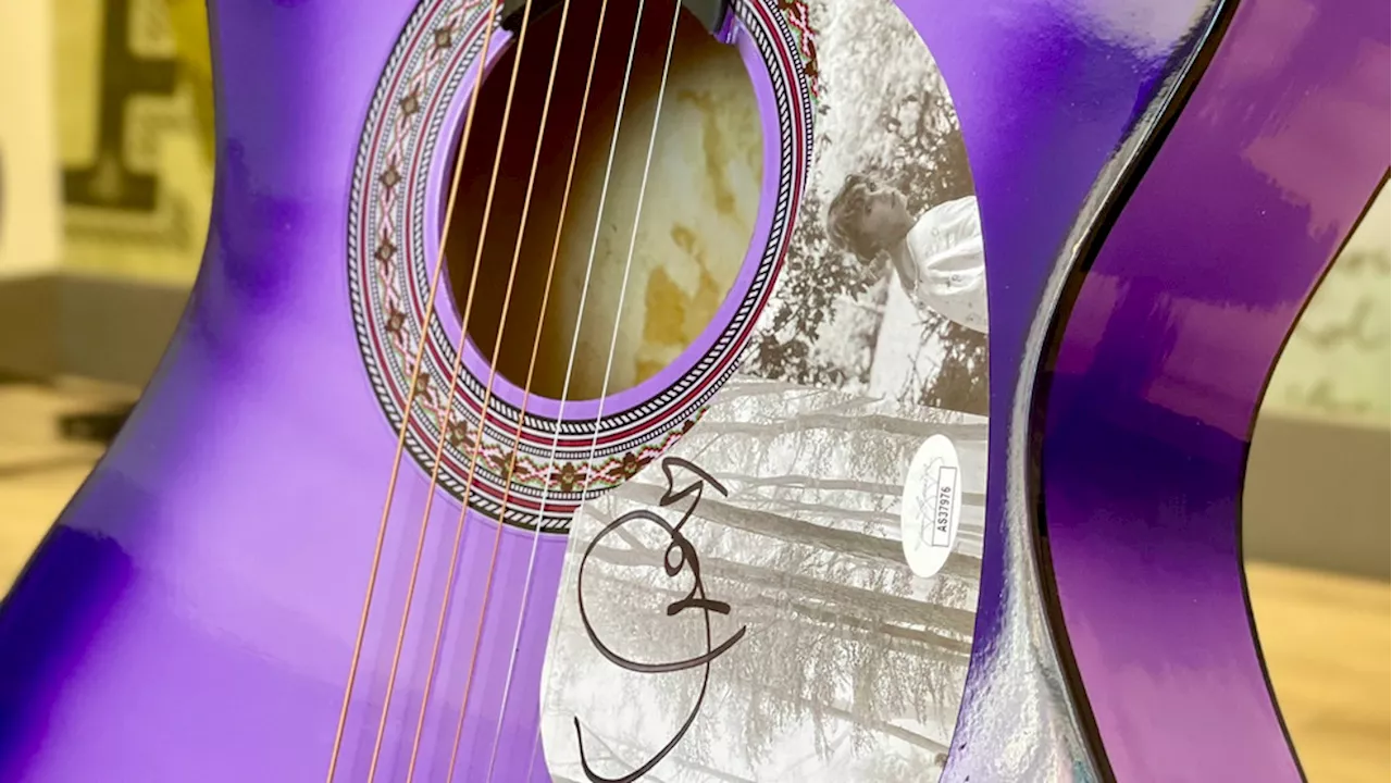 Taylor Swift's autographed guitar on display at children's hospital