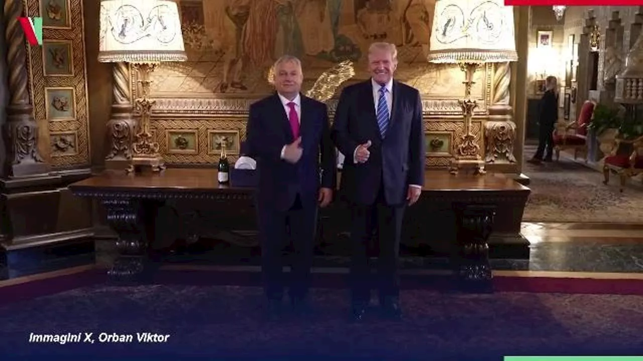 Florida, Orbán da Trump dopo il summit Nato: 'Donald è un uomo di pace'