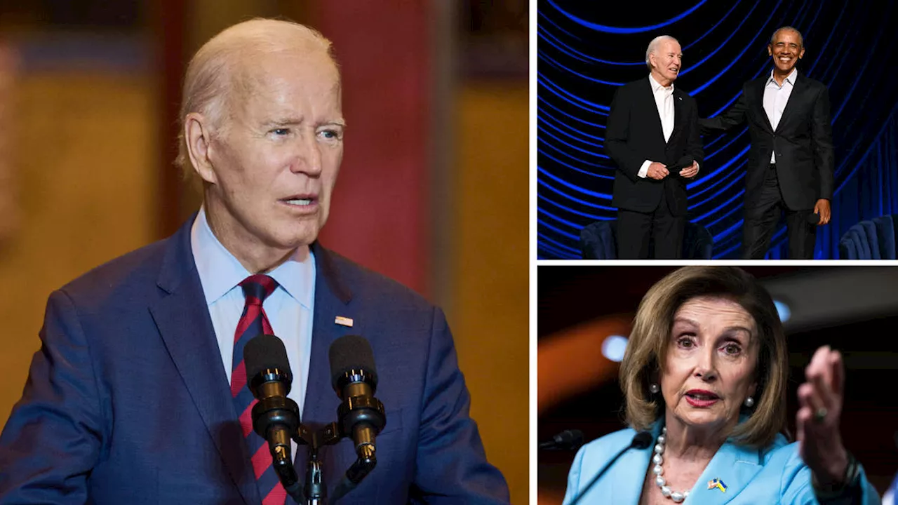 Democrat donors ‘withhold $90m unless Biden stands down’ as Obama and Pelosi ‘oppose President’s...