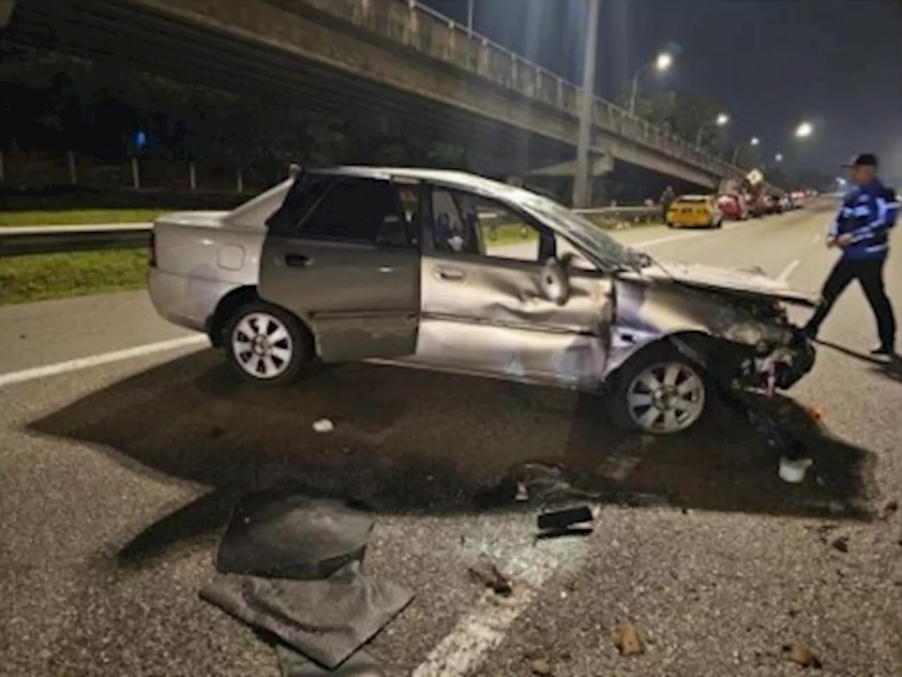 Three highway workers killed, one injured after man loses control of car on NKVE