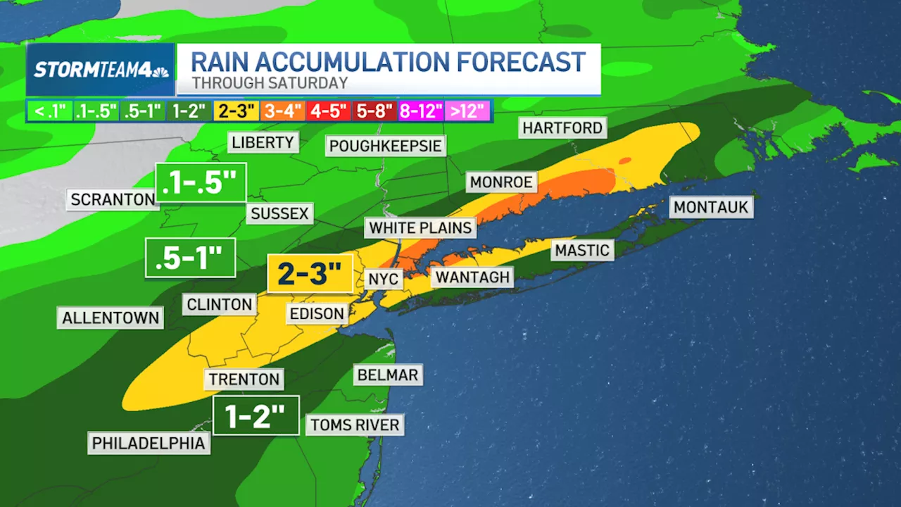 Rainy Saturday ahead as flood watch issued for NYC area, humidity set to return