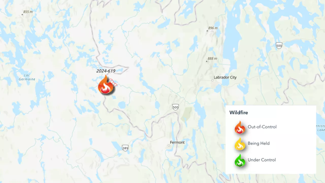 Weather pattern shifts in Labrador West Saturday, which should help keep the fire at bay