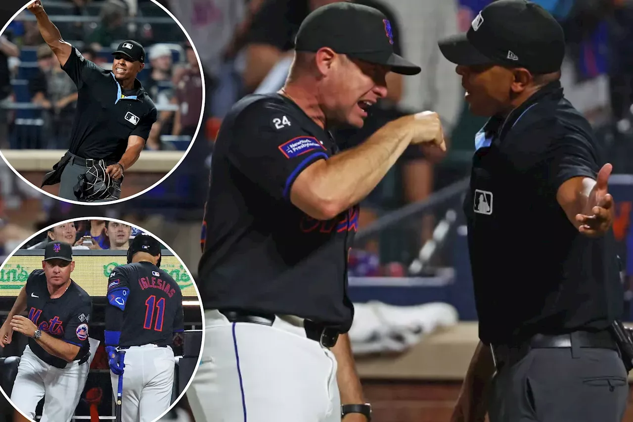 Mets' Carlos Mendoza unloads on umpire after being ejected