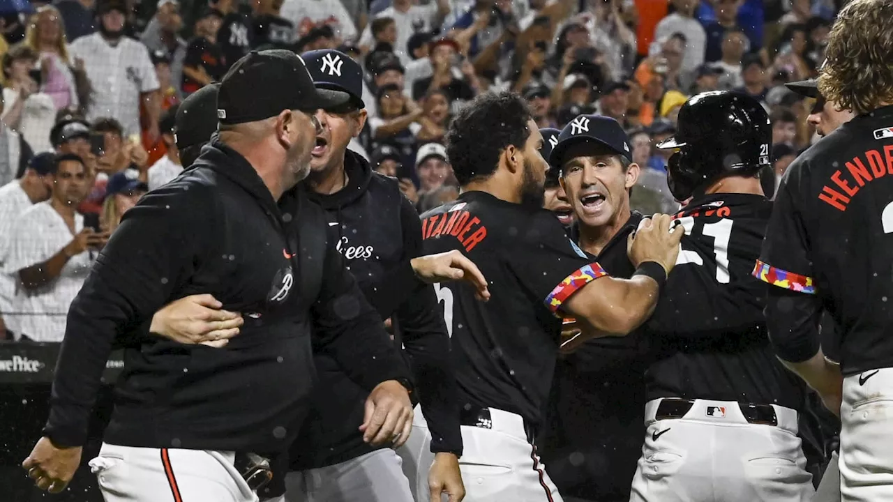 Orioles, Yankees Benches Clear After Heston Kjerstad Drilled in Head by Pitch