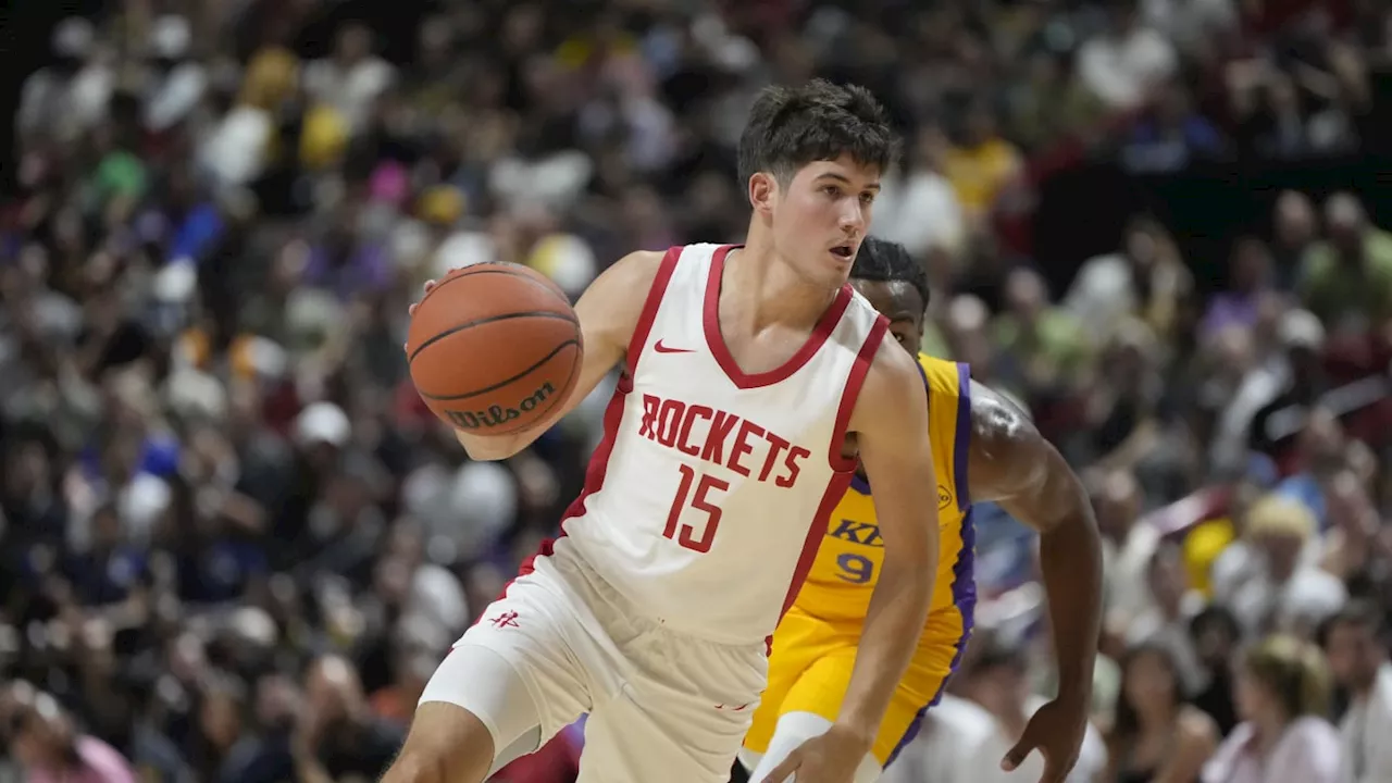 Rockets' Reed Sheppard Displays More Than Shooting in Summer League Debut vs. Lakers