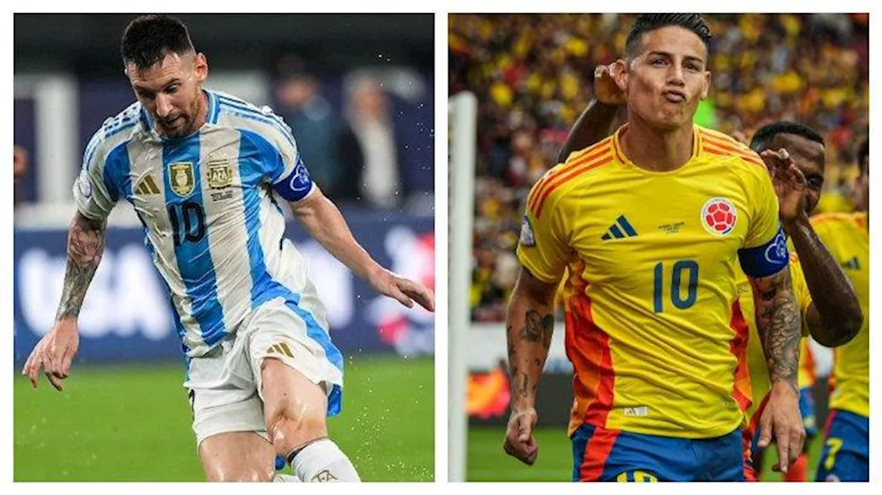 Adu Sihir Lionel Messi vs James Rodriguez Bak Penentu Hasil Final Copa America 2024