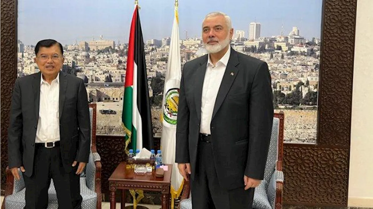 Foto-foto Pertemuan Jusuf Kalla dengan Pemimpin Hamas Ismail Haniyeh di Doha