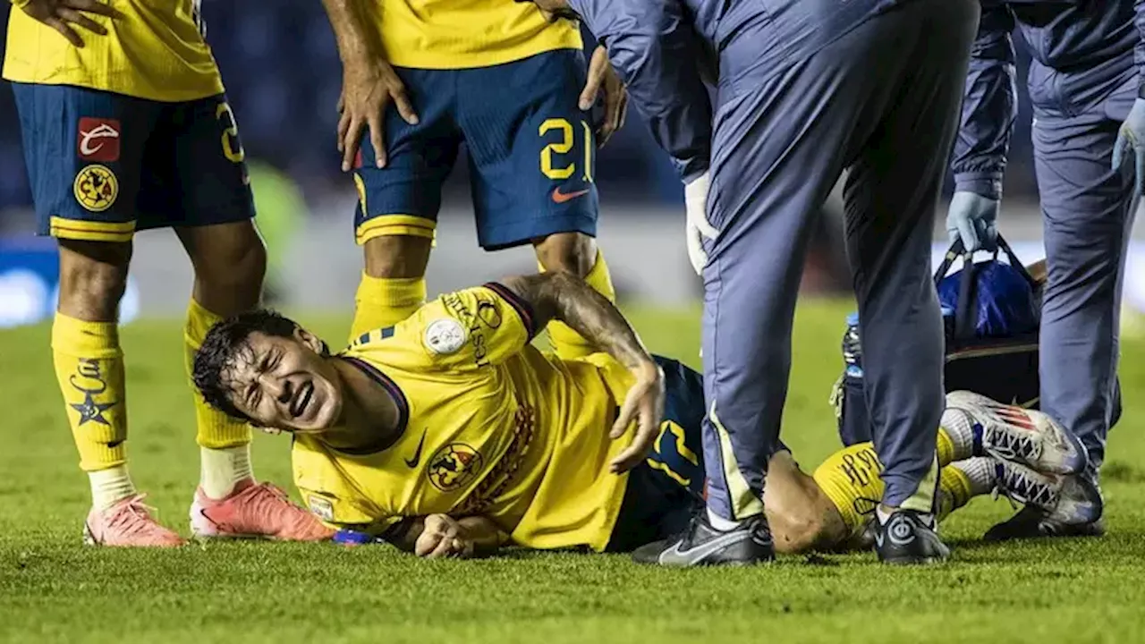 Alejandro Zendejas sale lesionado del América vs. Querétaro