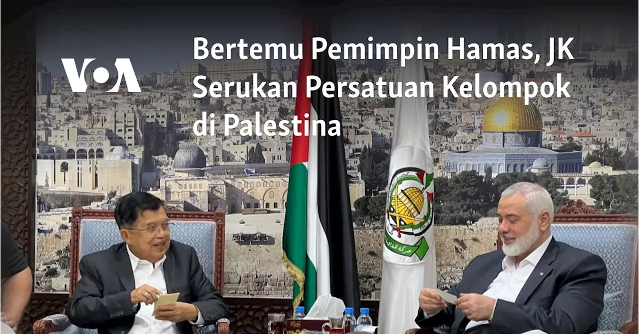 Bertemu Pemimpin Hamas, JK Serukan Persatuan Kelompok di Palestina