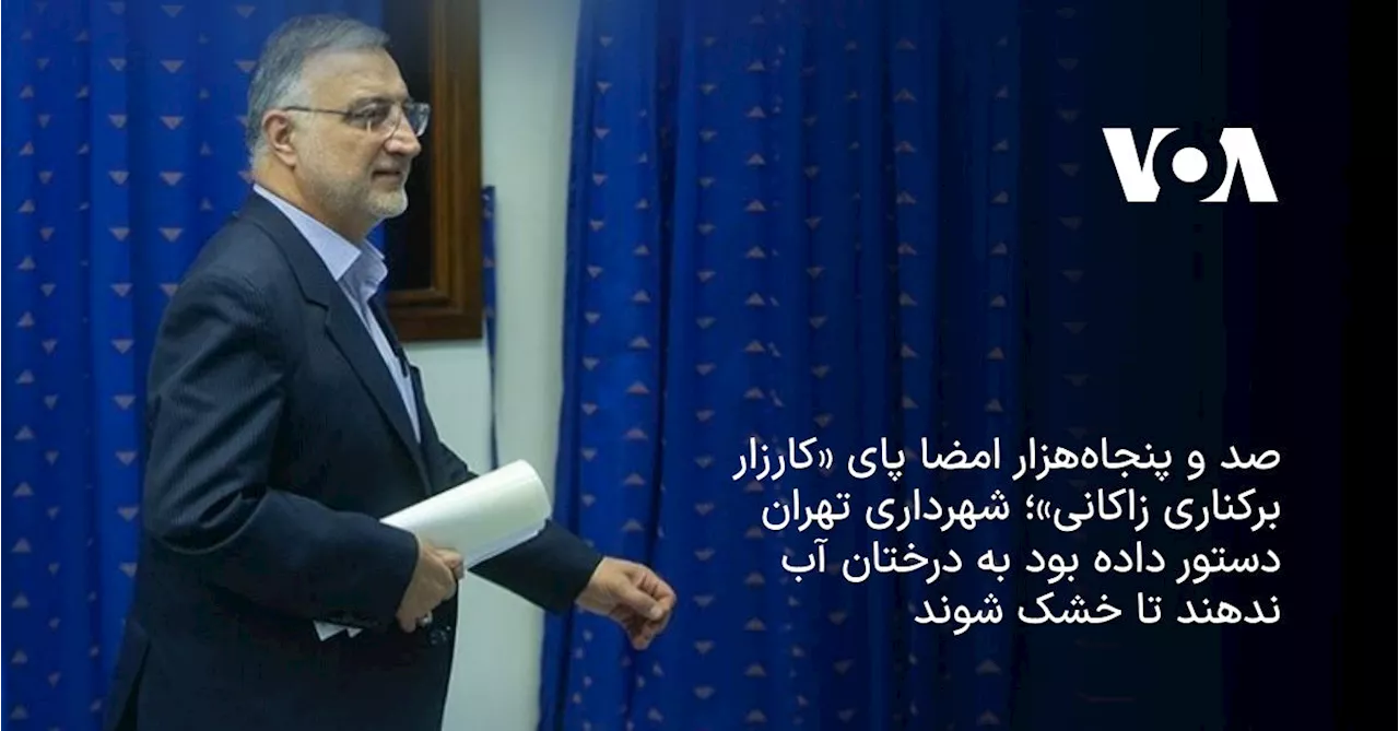 صد و پنجاه‌هزار امضا پای «کارزار برکناری زاکانی»؛ شهرداری تهران دستور داده بود به درختان آب ندهند تا خشک...