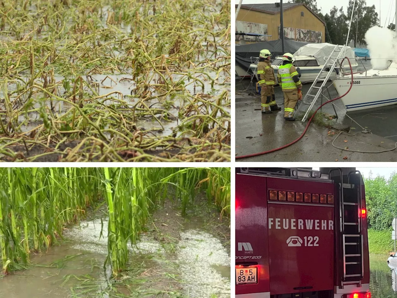 Extrem starker Regen und Hagel in Vorarlberg