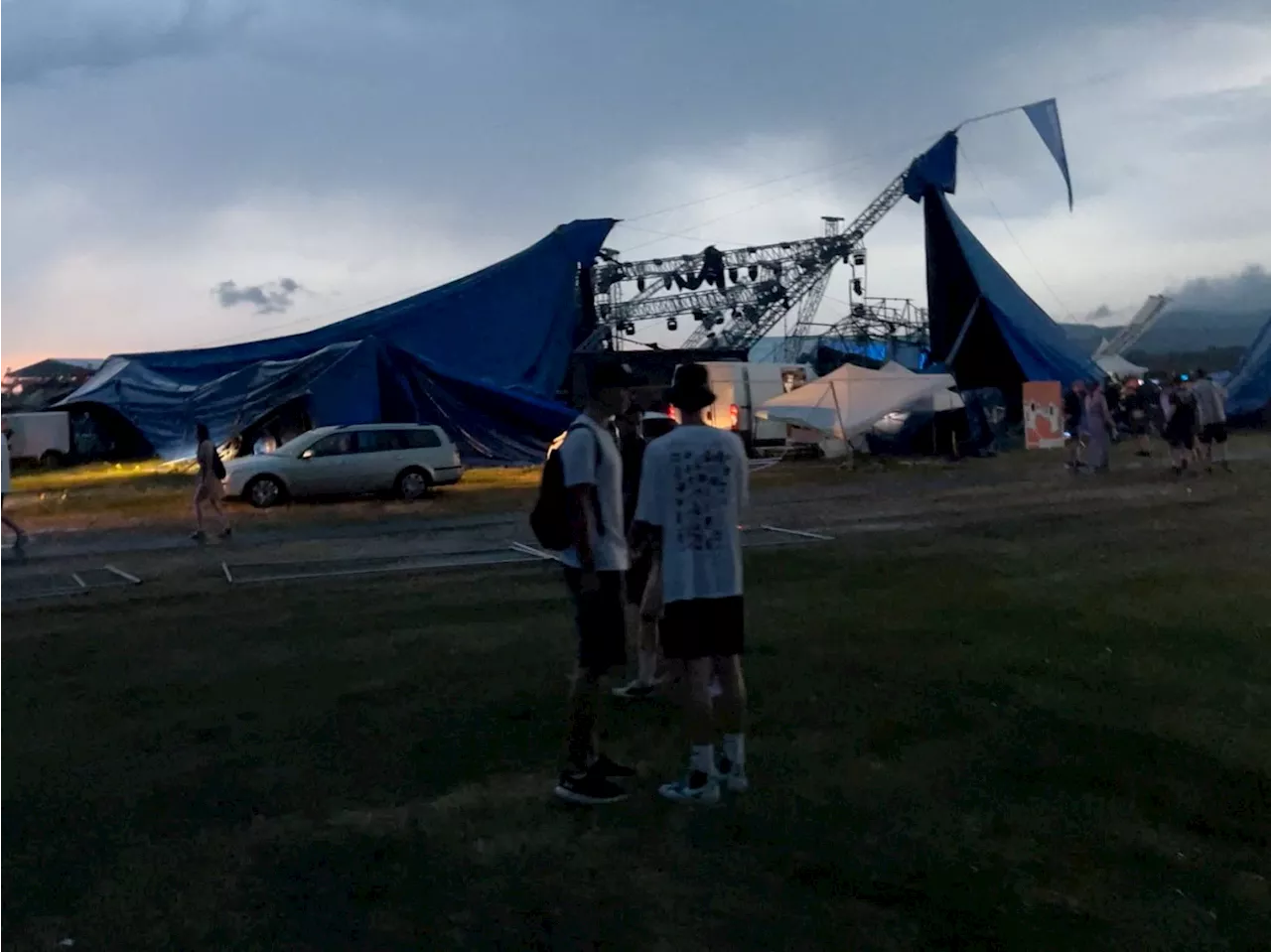 Unwetter erzwang Abbruch eines Festivals in der Slowakei