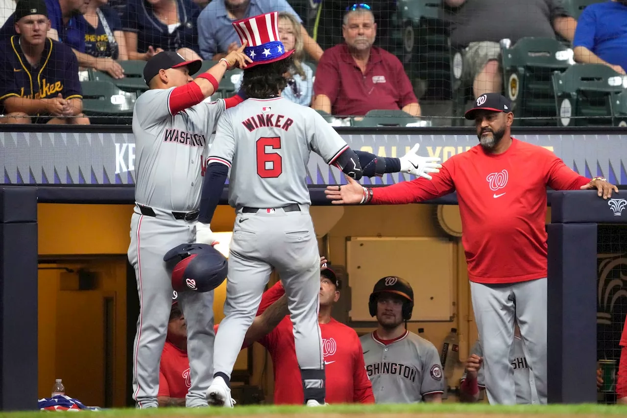 Jesse Winker shows Brewers what they’re missing as Nats snap skid