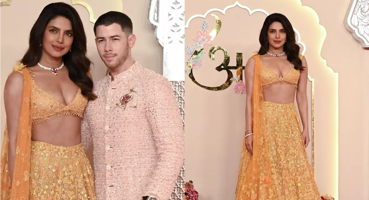 Priyanka Chopra and Nick Jonas Sparkle in Traditional Indian Attire for Anant Ambani and Radhika Merchant’s Wedding in Mumbai