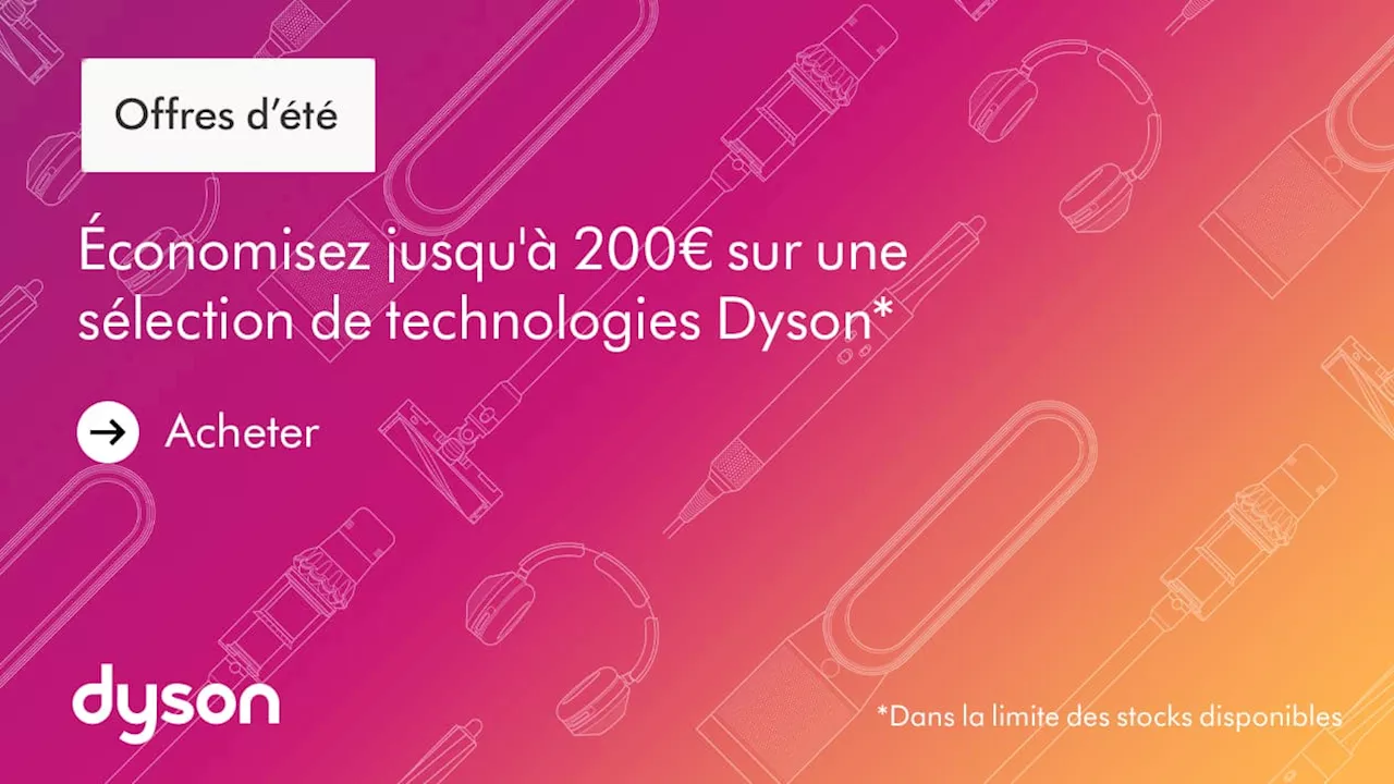 Dyson vous propose ses célèbres aspirateurs sans-fil en promotion pendant les soldes d’été