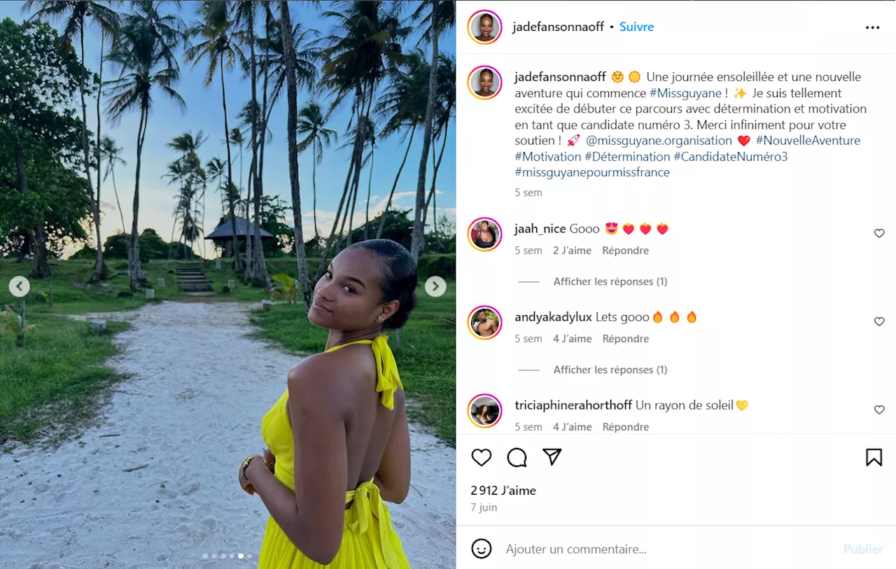 Miss France 2025 : qui est Jade Fansonna, la sublime Miss Guyane ?