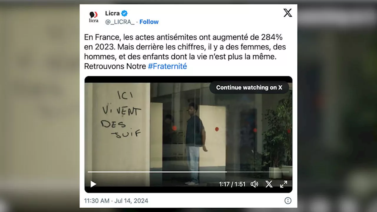 «Ici vivent des juifs» : le clip choc de la Licra pour sa nouvelle campagne de sensibilisation contre l’antisémitisme (vidéo)