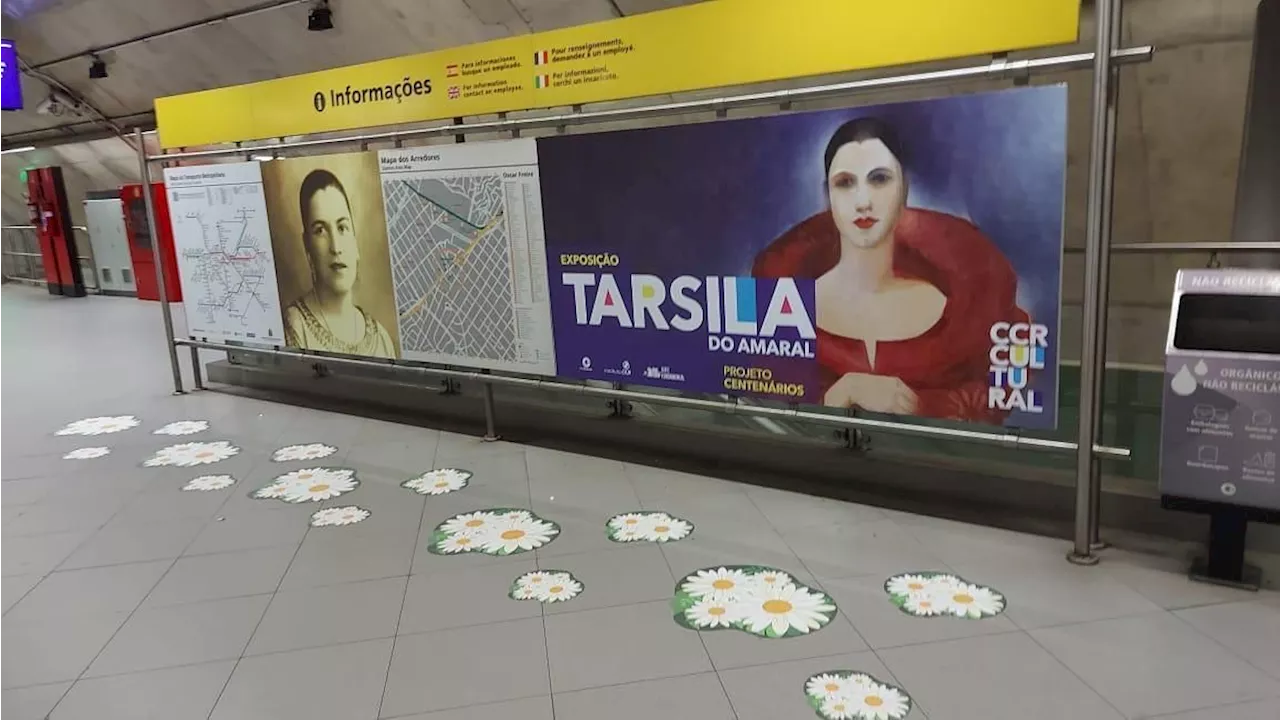 Exposição imersiva leva obras de Tarsila do Amaral à estação Oscar Freire, em SP