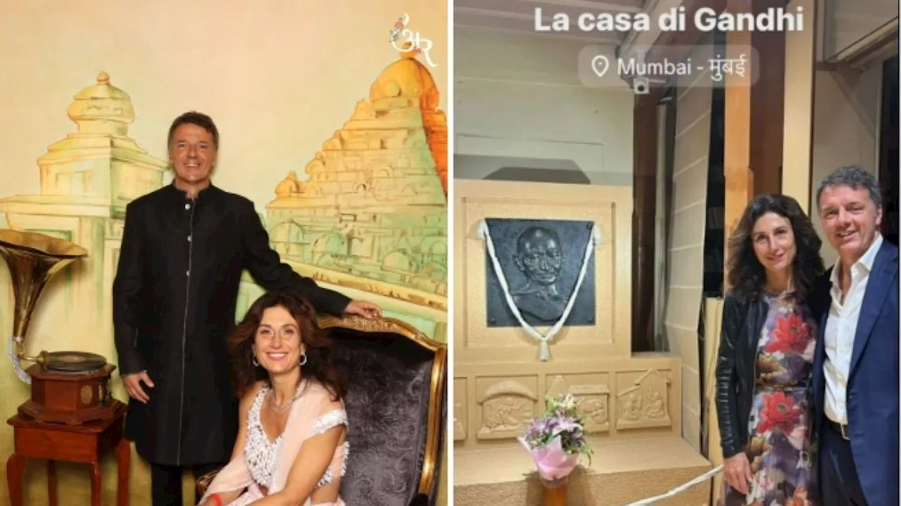 Renzi e la moglie Agnese in abiti indiani al matrimonio di Ambani (costato 600 milioni)