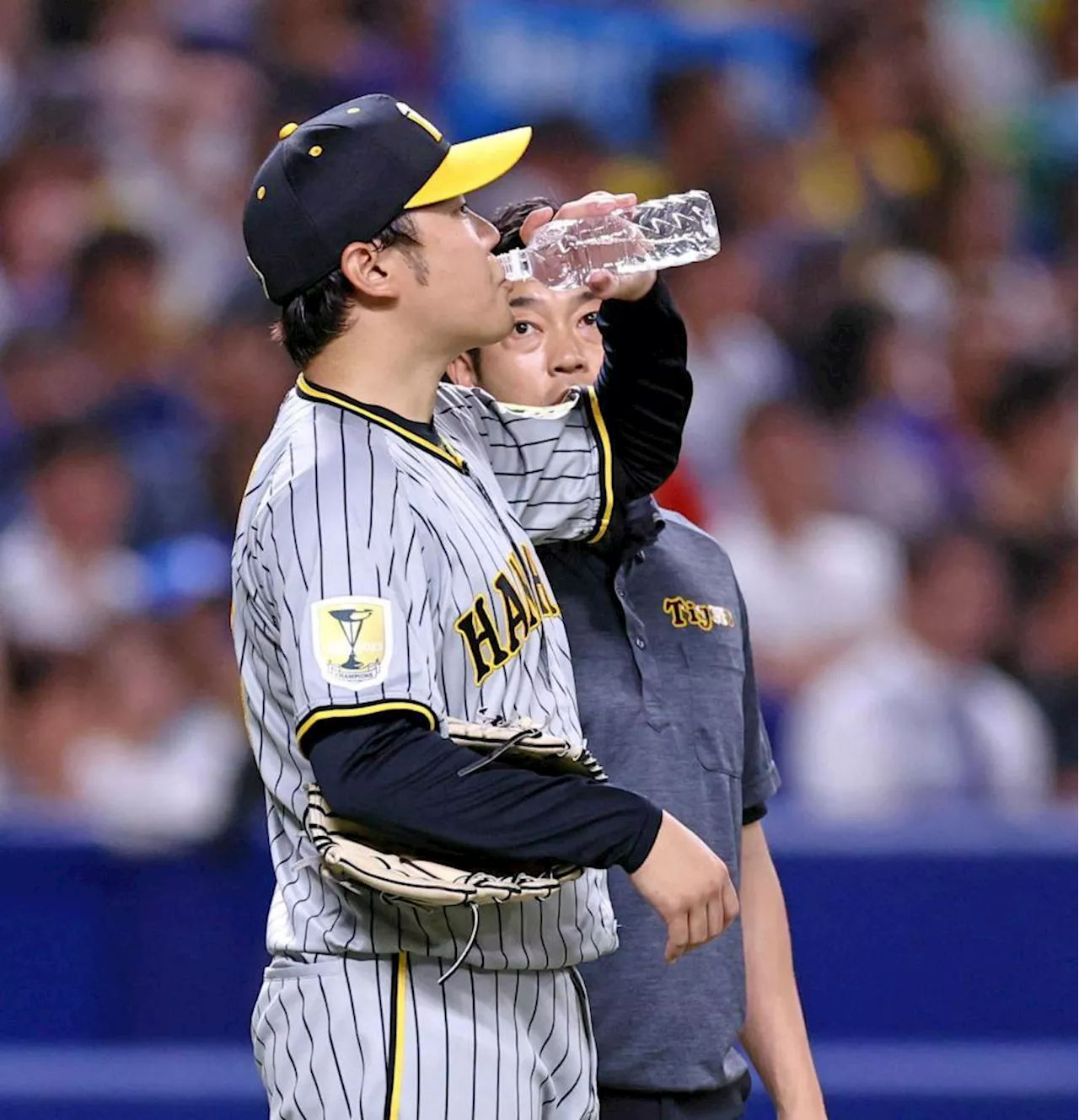 阪神・西勇 両足つるも力水で粘った！福永１７球斬り 水分補給のちピンチ脱出 劇勝呼ぶ６回１失点、打っては先制打