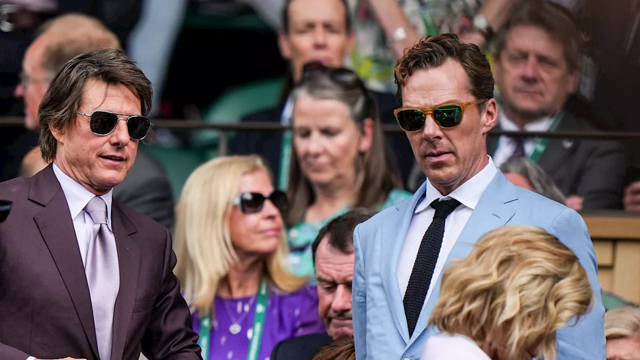 Tom Cruise hangs out with Benedict Cumberbatch inside the Royal Box at Wimbledon in London