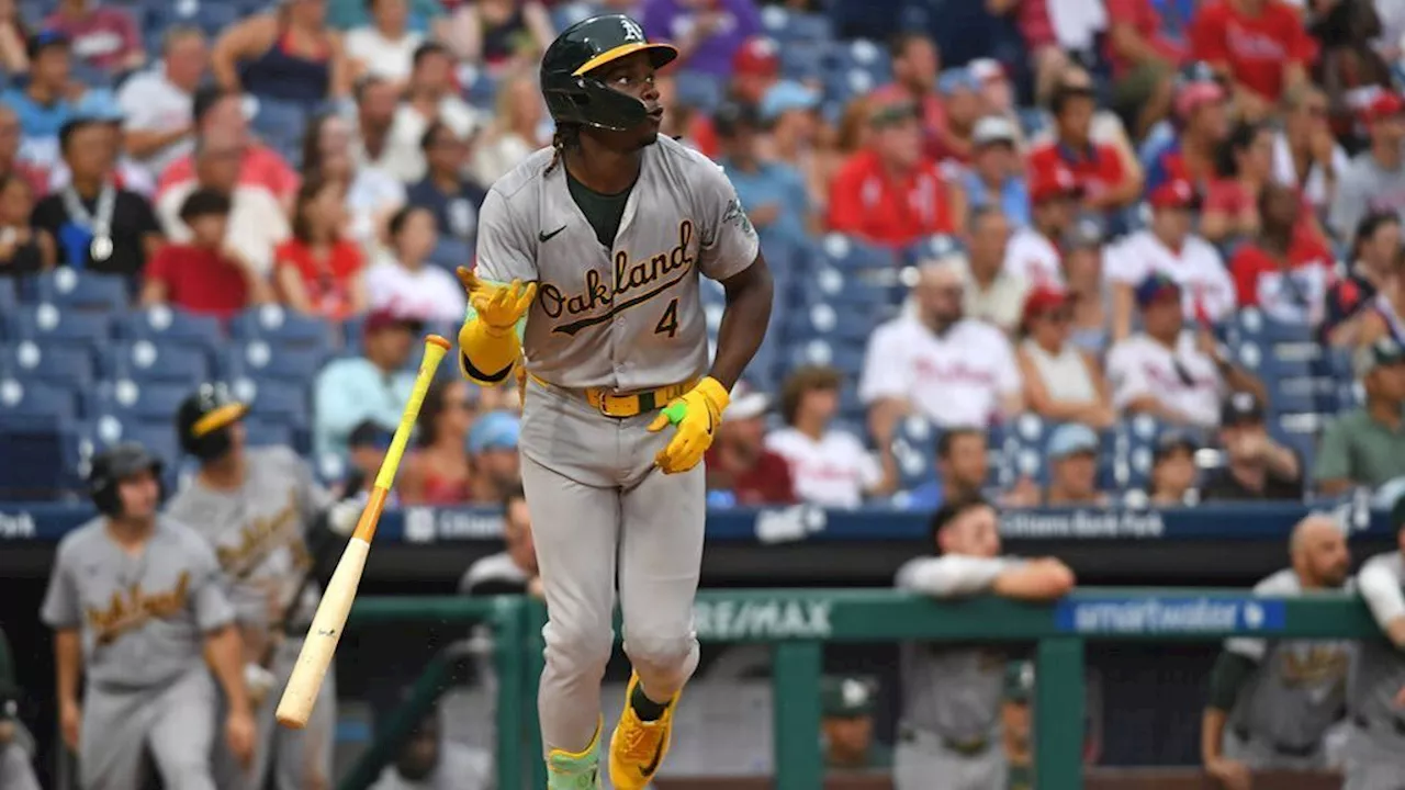 Athletics slug 8 HRs vs. Phillies, most by team since 1999