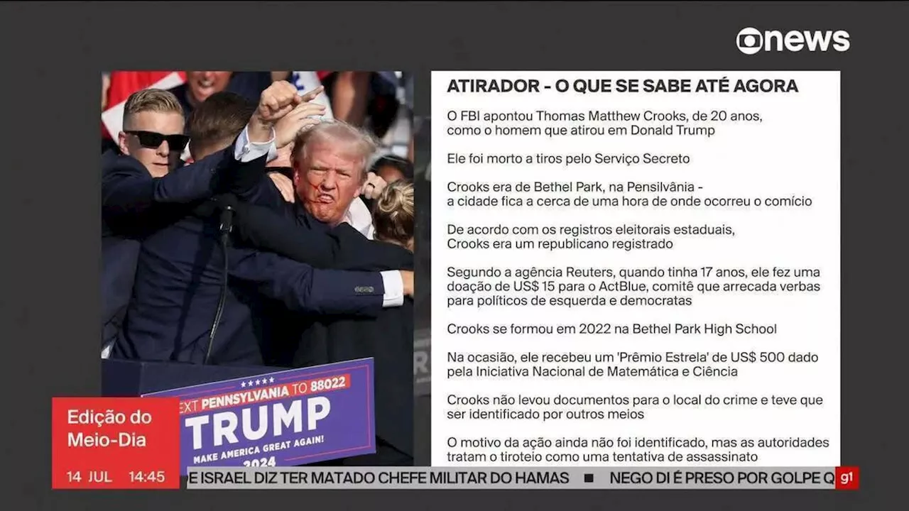 Atentado contra Trump: polícia da Pensilvânia identifica duas vítimas feridas em ataque