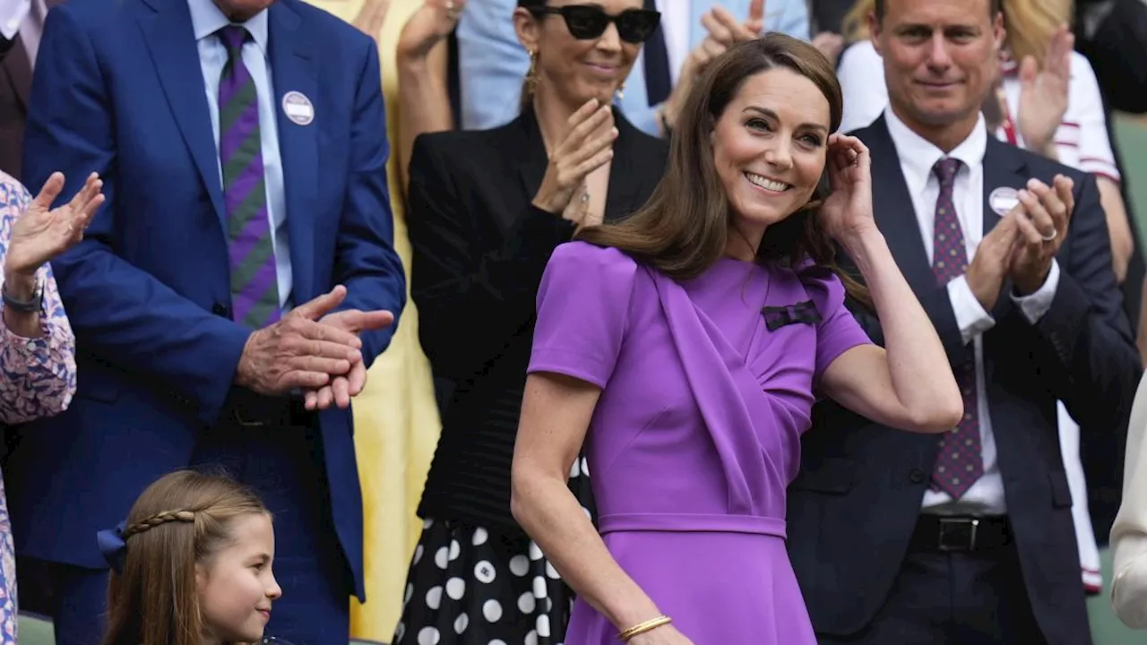 Wimbledon, Kate Middleton in viola e con la figlia Charlotte alla finale Alcaraz-Djokovic