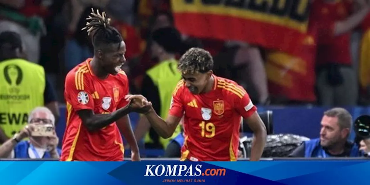 Live Spanyol Vs Inggris 1-0: Williams Cetak Gol, Lamine Yamal Ukir 2 Rekor