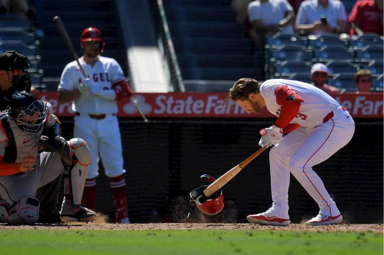 Angels Taylor Ward slumping as he deals with effects of another pitch at his head