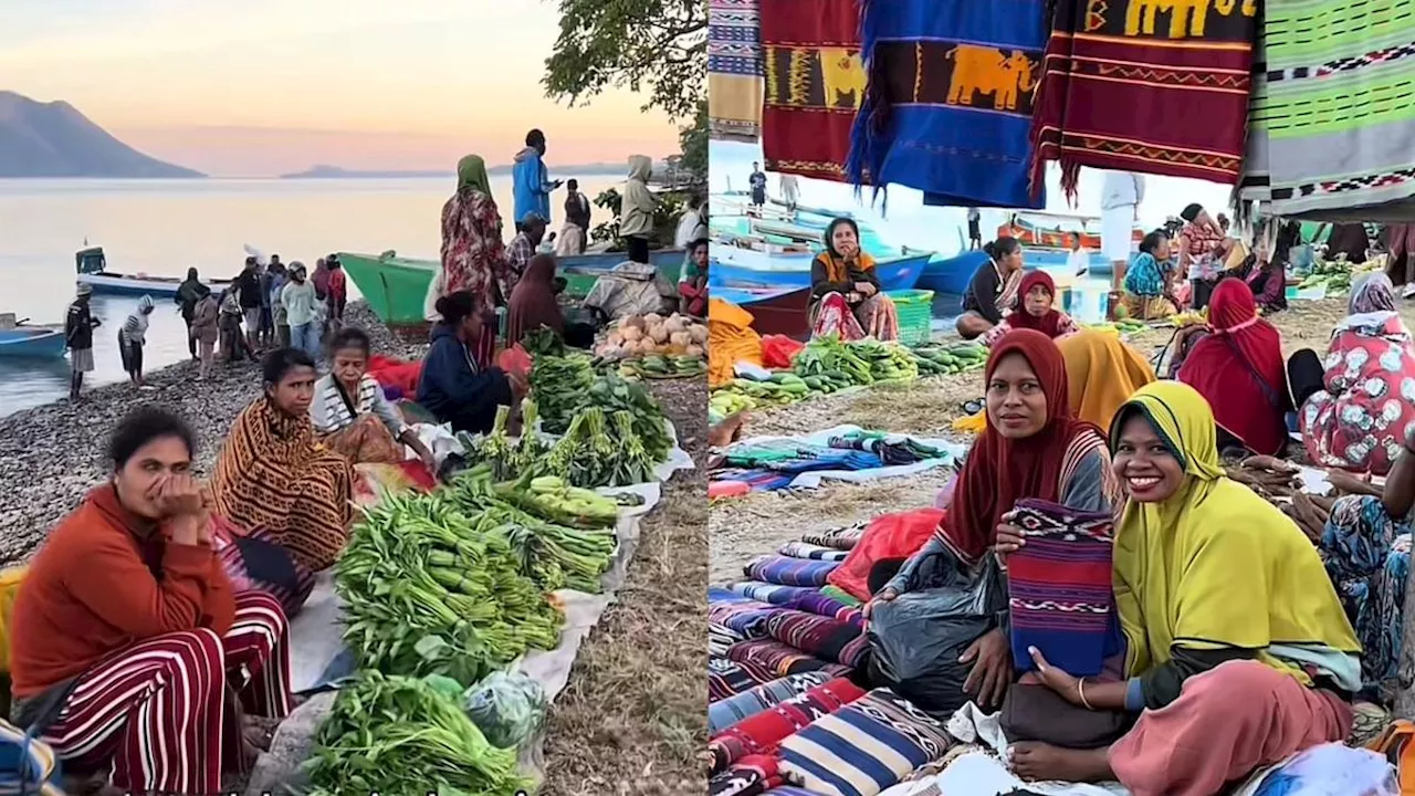 Pasar dengan View Tercantik di Indonesia, Ada Penjual Ikan Segar hingga Kain Tenun