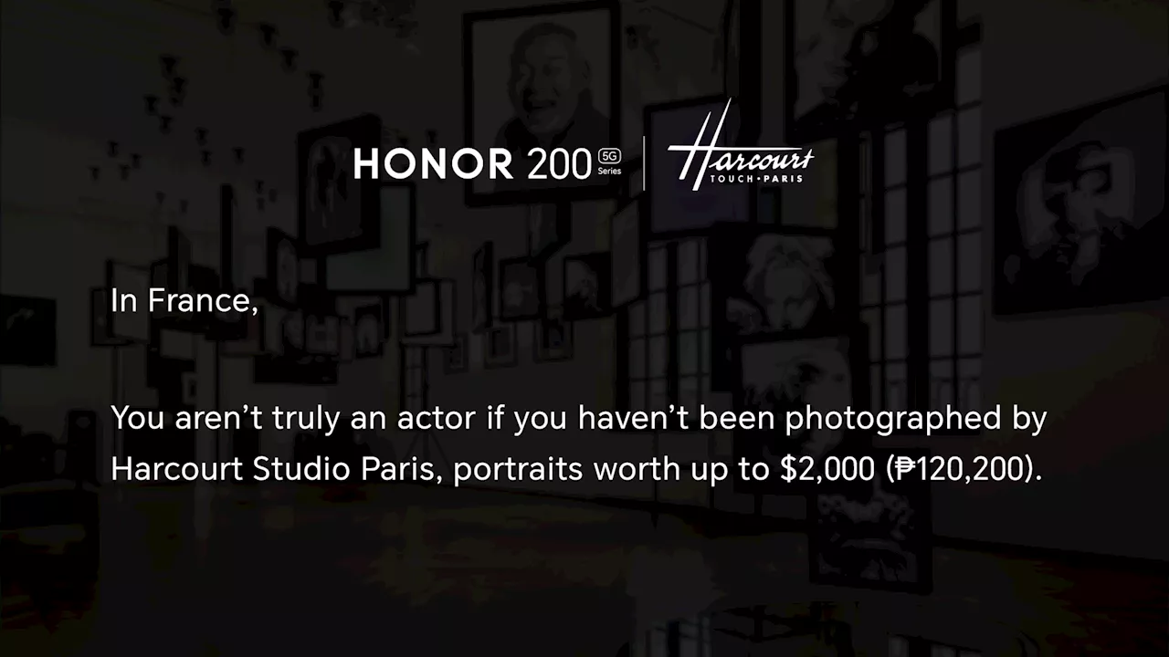 Take Studio-level AI Portraits Worth P120K with the NEW Studio Harcourt feature of HONOR 200, coming on July 17!