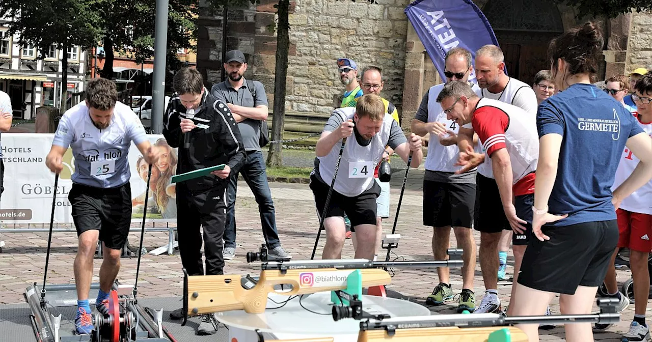 Warburger City-Biathlon: laufen, schießen und treffen - eine Herausforderung