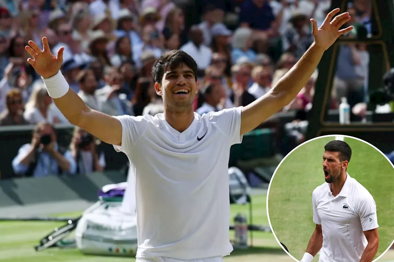 Carlos Alcaraz wins back-to-back Wimbledon titles with rout of Novak Djokovic