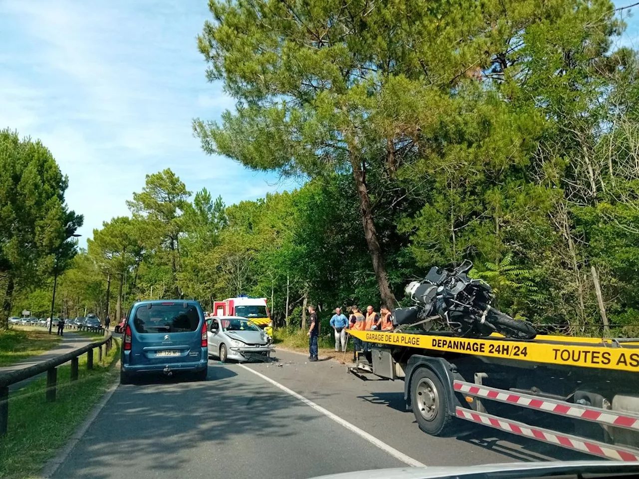 Bassin d’Arcachon : un blessé dans une collision entre une moto et une voiture