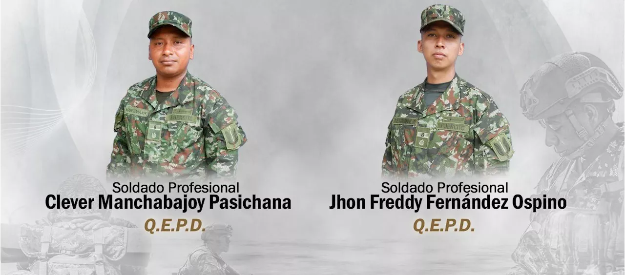 Dos soldados muertos tras ataque con explosivos de disidencias de las FARC