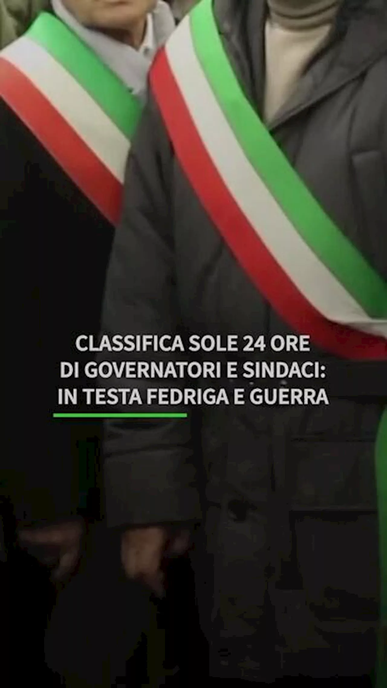 Classifica Sole 24 Ore di governatori e sindaci: in testa Fedriga e Guerra