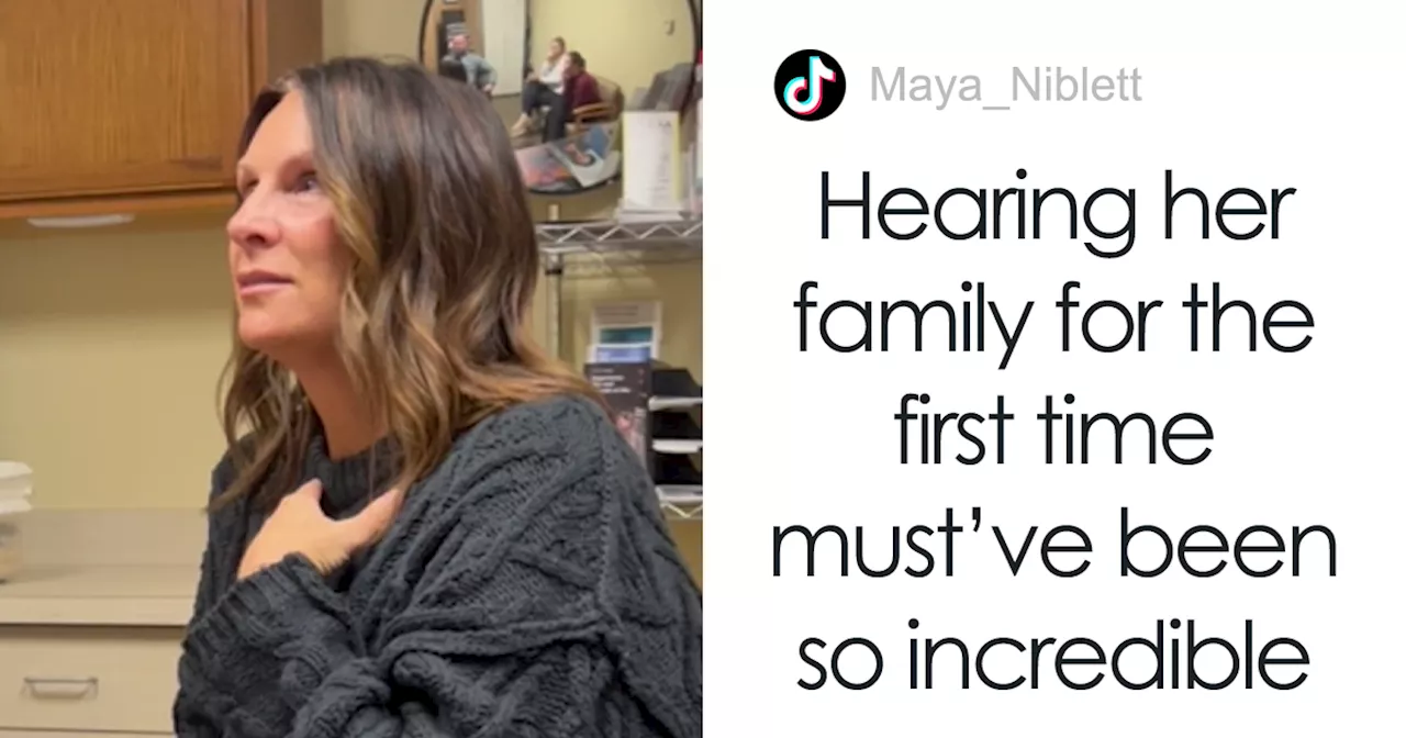 Heartwarming Video Of Woman Hearing Her Family’s Voices For The First Time Goes Viral