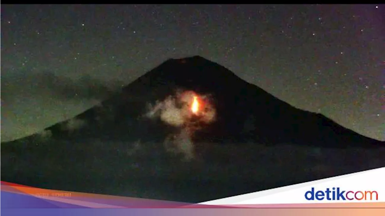 Gunung Semeru Erupsi, Luncurkan 50 Kali Guguran Lava Pijar Sejauh 1 Km